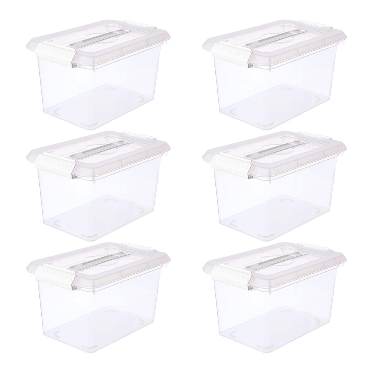 6 Pack: 6.2qt. Storage Bin with Lid by Simply Tidy™